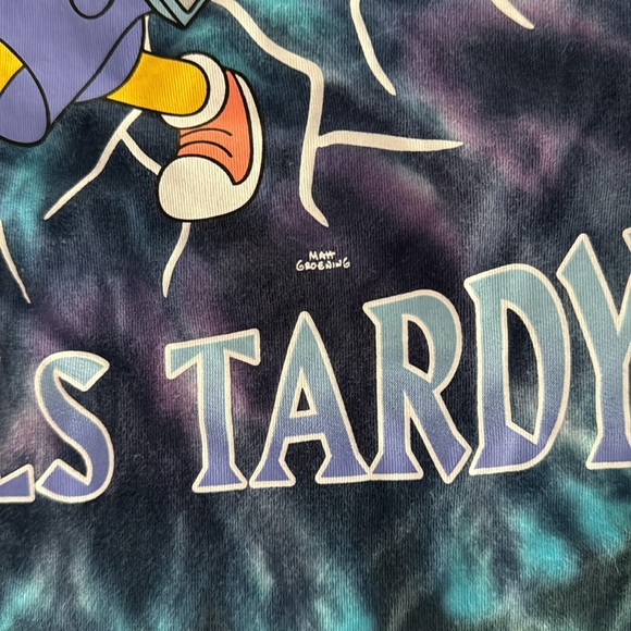 *SOLD* Vans Simpsons Mens T-Shirt Small Blue Otto Tie Dye Acid Short Sleeve Crew - Picture 7 of 9